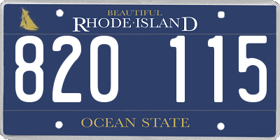 RI license plate 820115