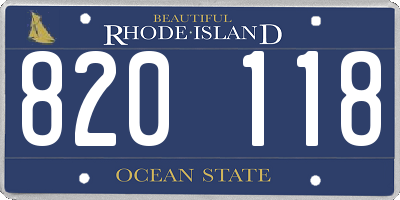 RI license plate 820118