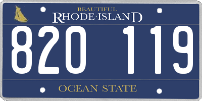 RI license plate 820119