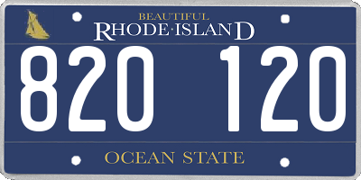 RI license plate 820120