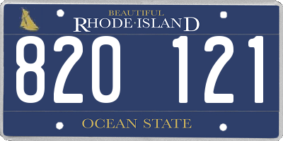 RI license plate 820121