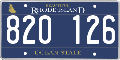 RI license plate 820126