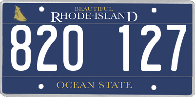 RI license plate 820127