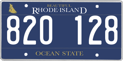 RI license plate 820128