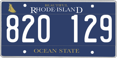 RI license plate 820129