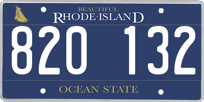 RI license plate 820132