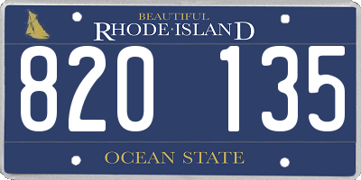 RI license plate 820135
