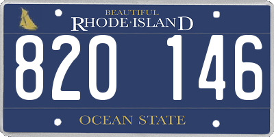 RI license plate 820146