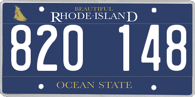 RI license plate 820148