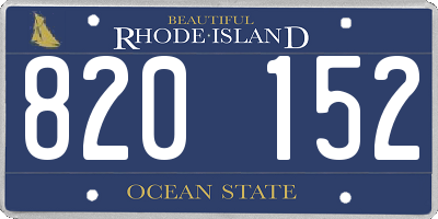RI license plate 820152