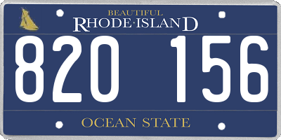 RI license plate 820156