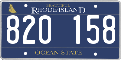 RI license plate 820158