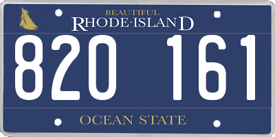 RI license plate 820161