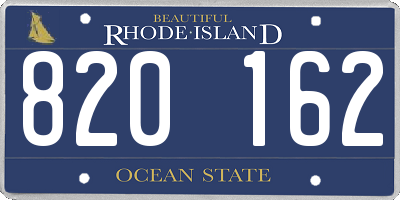 RI license plate 820162