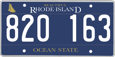 RI license plate 820163