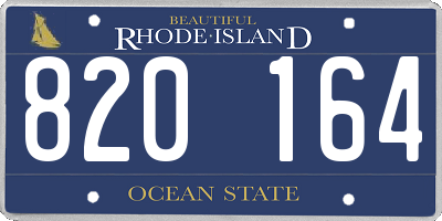 RI license plate 820164