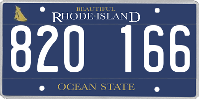 RI license plate 820166