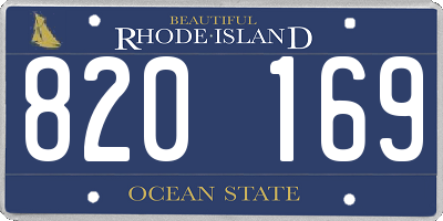 RI license plate 820169