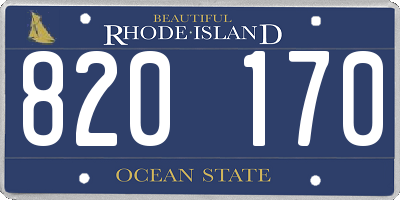 RI license plate 820170