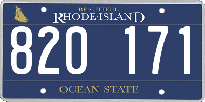 RI license plate 820171