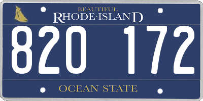 RI license plate 820172