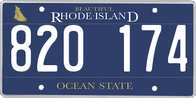 RI license plate 820174