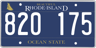 RI license plate 820175