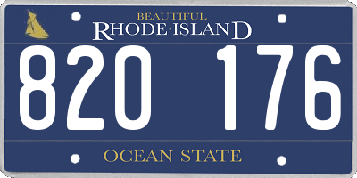 RI license plate 820176