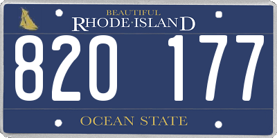 RI license plate 820177