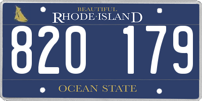 RI license plate 820179