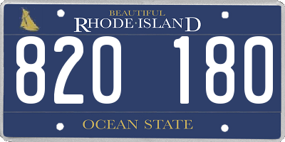 RI license plate 820180