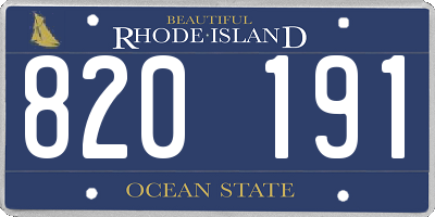 RI license plate 820191