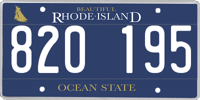 RI license plate 820195