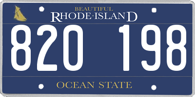 RI license plate 820198