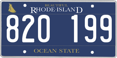 RI license plate 820199