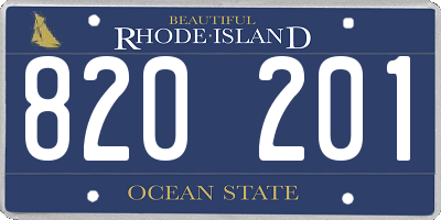 RI license plate 820201
