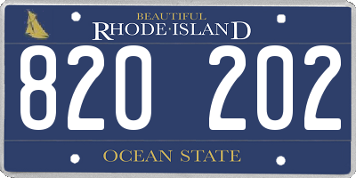 RI license plate 820202