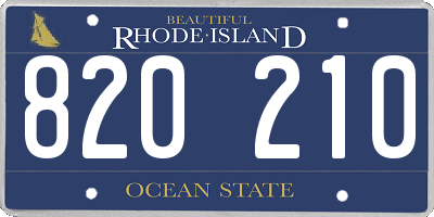 RI license plate 820210