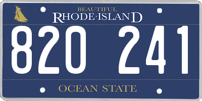 RI license plate 820241