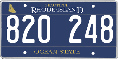 RI license plate 820248
