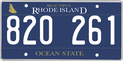 RI license plate 820261