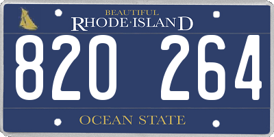 RI license plate 820264