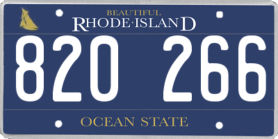 RI license plate 820266