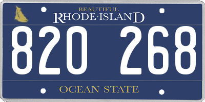RI license plate 820268