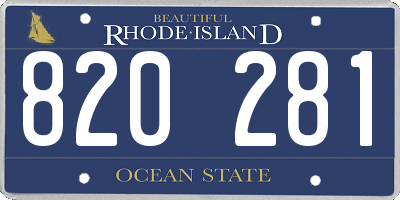 RI license plate 820281