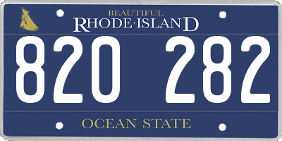 RI license plate 820282