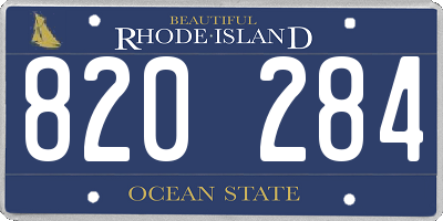 RI license plate 820284
