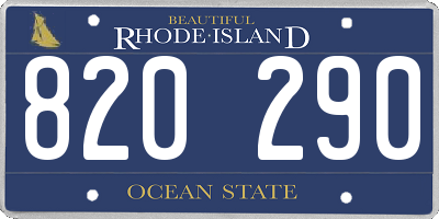 RI license plate 820290