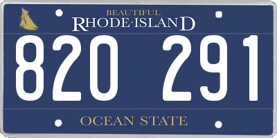 RI license plate 820291