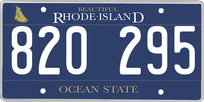RI license plate 820295